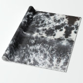 Papier Cadeau Black Cowhide Imprimer Russe Ferme Noël (Déroulé)