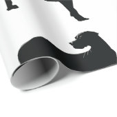 Papier Cadeau Black Dane, Big Dog (Coin rond)