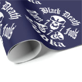 Papier Cadeau Black Death 777 - Trois Fools Vodka (Coin rond)