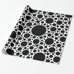Papier Cadeau Black Dots Motif + votre backgr. & idées