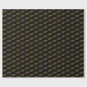 Papier Cadeau Black, Faux Gold 12e (Douzième) (Plat)