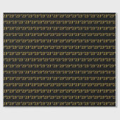 Papier Cadeau Black, Faux Gold 23e (Vingt-troisième) (Plat)