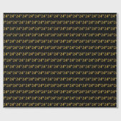 Papier Cadeau Black, Faux Gold 24e (Vingt-quatrième) (Plat)
