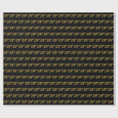 Papier Cadeau Black, Faux Gold 29e (Vingt-Neuvième) (Plat)