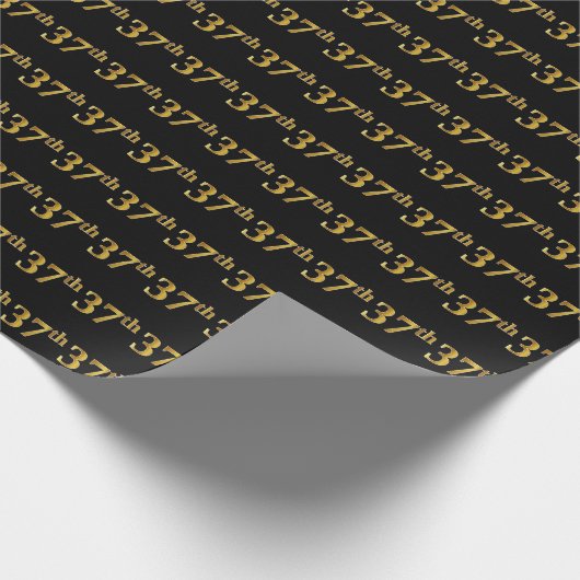 Papier Cadeau Black, Faux Gold 37e (Trente-Septième) (Coin)