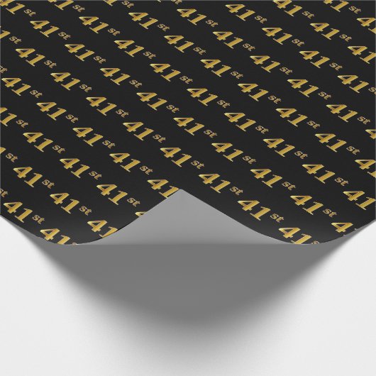 Papier Cadeau Black, Faux Gold 41e (Quarante et unième) (Coin)