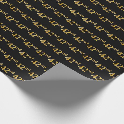 Papier Cadeau Black, Faux Gold 42e (Quarante-Seconde) (Coin)
