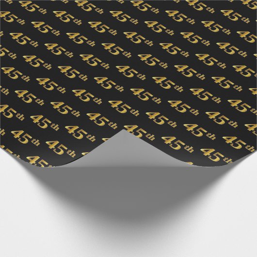 Papier Cadeau Black, Faux Gold 45e (Quarante-cinquième) (Coin)
