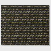 Papier Cadeau Black, Faux Gold 47e (Quarante-Septième) (Plat)