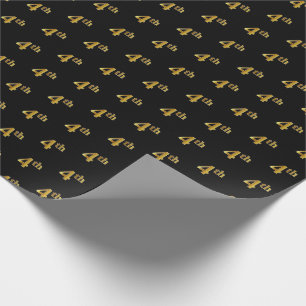 Papier Cadeau Black, Faux Gold 4e (quatrième) Event Wrapper Pape