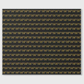 Papier Cadeau Black, Faux Gold 56e (Cinquante-sixième) (Plat)