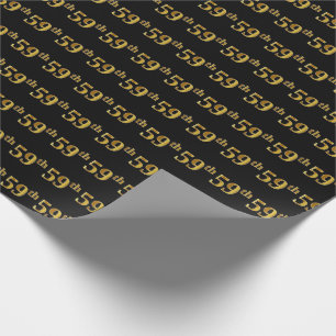 Papier Cadeau Black, Faux Gold 59e (Cinquante-Neuvième)