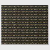 Papier Cadeau Black, Faux Gold 63e (Soixante-troisième) (Plat)