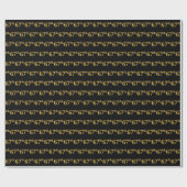 Papier Cadeau Black, Faux Gold 67e (Soixante-septième) (Plat)