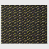 Papier Cadeau Black, Faux Gold 67e (Soixante-septième) (Plat)