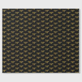 Papier Cadeau Black, Faux Gold 70th (Seveneth) (Plat)