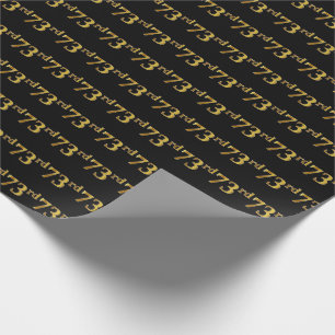 Papier Cadeau Black, Faux Gold 73e (Soixante-treizième)