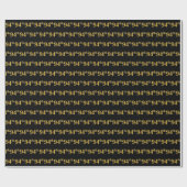 Papier Cadeau Black, Faux Gold 94e (Quatre-vingt-quatorzième) (Plat)
