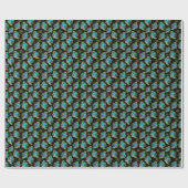 Papier Cadeau Black | Faux Parties scintillant moderne d'Hallowe (Plat)