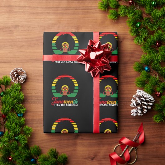 Papier Cadeau Black Freedom Free Ish depuis 1865 Junetdix (Cadeau de vacances)