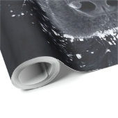 Papier Cadeau Black German Shepherd (Coin rond)