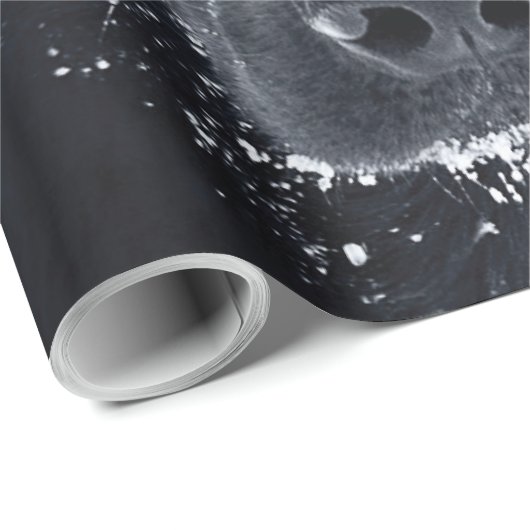 Papier Cadeau Black German Shepherd (Coin rond)