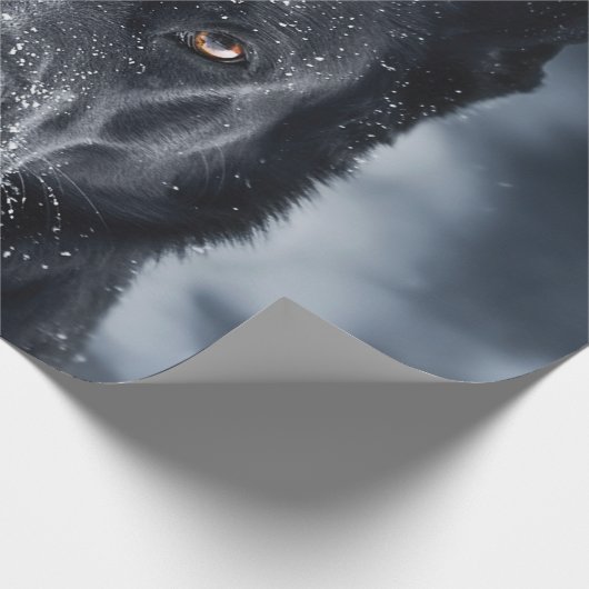 Papier Cadeau Black German Shepherd (Coin)