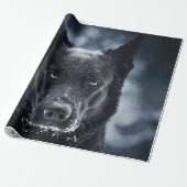 Papier Cadeau Black German Shepherd (Déroulé)