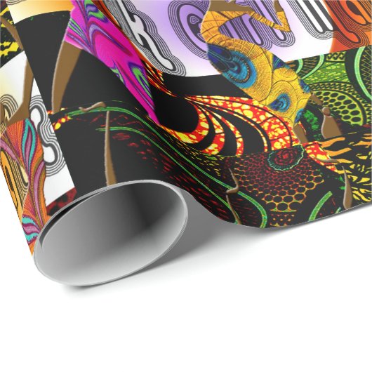 Papier Cadeau "Black Girl Magic" (Coin rond)