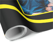 Papier Cadeau Black Gold 25e anniversaire Mariage Cadeaux Couple (Coin rond)