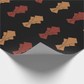 Papier Cadeau Black Gold et Rust Fantail (Coin)