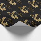 Papier Cadeau Black Gold High talons femmes 50e fête d'anniversa (Coin)
