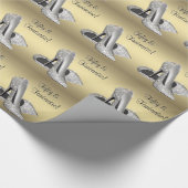 Papier Cadeau Black Gold High talons femmes 50e fête d'anniversa (Coin)