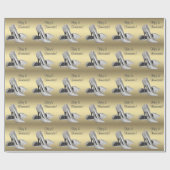 Papier Cadeau Black Gold High talons femmes 50e fête d'anniversa (Plat)