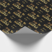 Papier Cadeau Black Gold Joy to the World Retail Custom Logo (Coin)