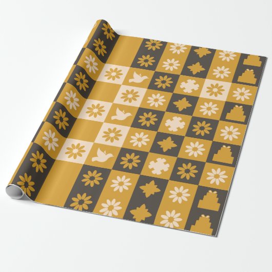 Papier Cadeau Black & Gold Wrapping paper  (Déroulé)