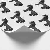 Papier Cadeau Black Gypsy Vanner Clydesdale Shire Horse Motif (Coin)