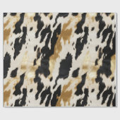 Papier Cadeau Black Ivory Gold Western Cowhide (Plat)
