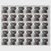Papier Cadeau Black Lab Chien Animal de compagnie Black Labrador (Plat)