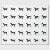 Papier Cadeau Black Lab Joyeux Noël Design (Plat)