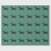 Papier Cadeau Black Lab Joyeux Noël Design (Plat)