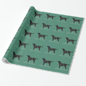 Papier Cadeau Black Lab Joyeux Noël Design (Déroulé)