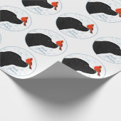 Papier Cadeau Black Lab Noël Cardinal mignon chien Labrador (Coin)