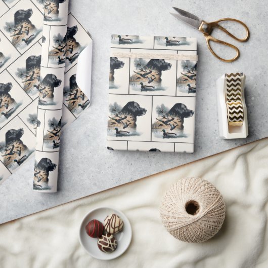 Papier Cadeau Black Labarador Retriever et Mallard Ducks (Artisanat)