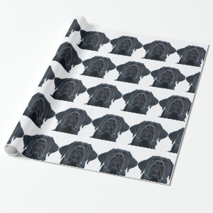 Papier Cadeau Black Labrador Facing