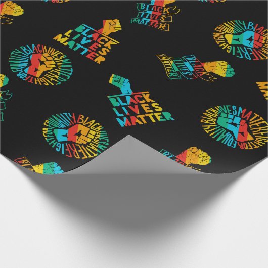 Papier Cadeau black lives matter x lgbt pride flag Equality 2020 (Coin)