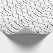 Papier Cadeau Black Love Infinity Enveloppe cadeau (Coin)