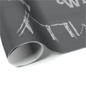 Papier Cadeau Black Name Collage 🎁 mot Extraordinaire Cloud Fun (Coin rond)