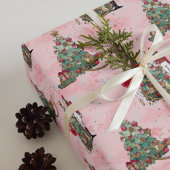 Papier Cadeau Black Nutcracker Ballerina Pink Holiday Papier