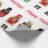 Papier Cadeau Black Nutcracker Happy Holidays Wrapper Paper (Coin)